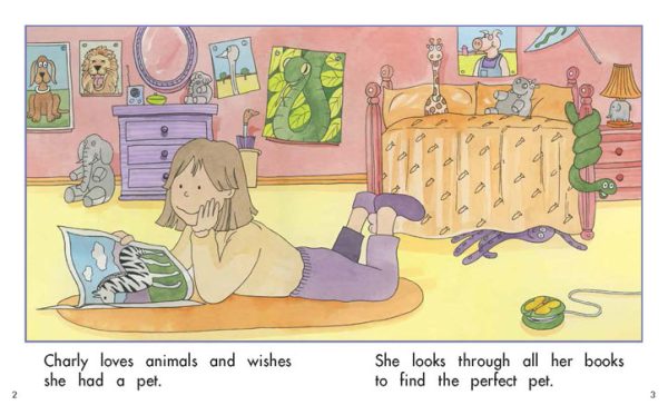 Interior spread #2 for A Pet for Charly by Barbara Flores; Elena Castro; Eddie Hernández