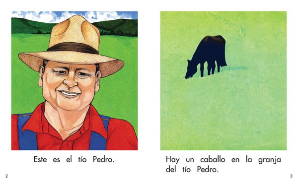 Interior spread #2 for La granja del Tío Pedro by Elena Castro; Barbara Flores; Eddie Hernandez and Mary Ramírez-Greene