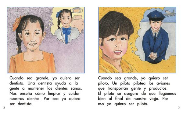 Interior spread #1 for Cuando sea grande by Barbara M. Flores; Elena Castro; Eddie Hernández and Michael Ramirez