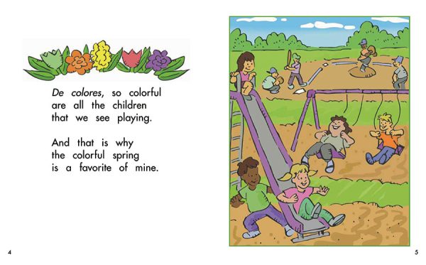 Interior spread #2 for De Colores: A Song About the Seasons by Barbara M. Flores; Elena Castro; Eddie Hernández and John Martinez