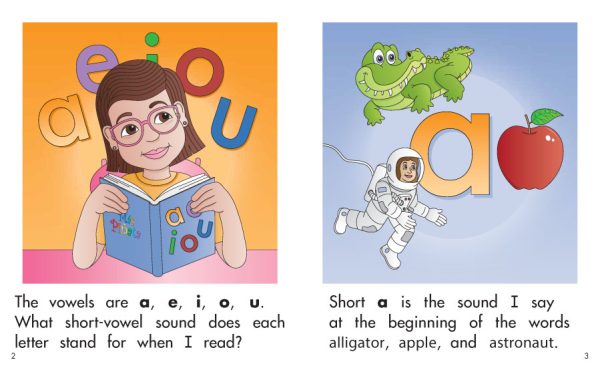 Interior spread #2 for The Short Vowels by Elena Castro; Barbara Flores; Eddie Hernandez and Michael Ramirez