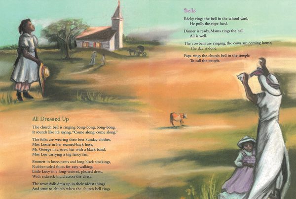 Interior spread #2 for Children of Long Ago by Lessie Jones Little; Eloise Greenfield and Jan Spivey Gilchrist