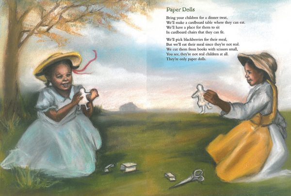 Interior spread #3 for Children of Long Ago by Lessie Jones Little; Eloise Greenfield and Jan Spivey Gilchrist