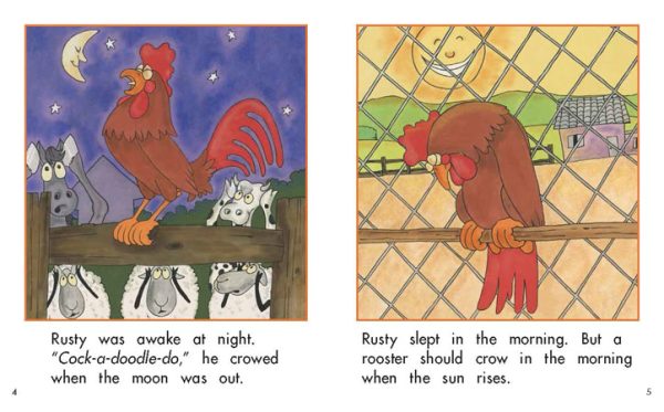 Interior spread #3 for Rusty the Rooster by Barbara M. Flores; Elena Castro; Eddie Hernández