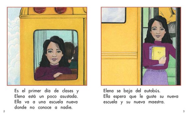 Interior spread #2 for La escuela nueva de Elena by Barbara M. Flores; Elena Castro; Eddie Hernández