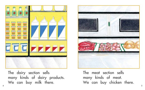 Interior spread #3 for The Supermarket by Elena Castro; Barbara Flores; Eddie Hernandez and Mary Ramírez-Greene