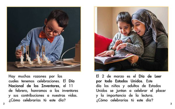 Interior spread #1 for Las celebraciones by Barbara M. Flores; Elena Castro; Eddie Hernández