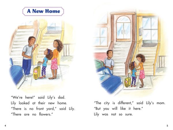 Interior spread #1 for Lily's New Home (Confetti Kids #1) by Paula Yoo and Shirley Ng-Benitez