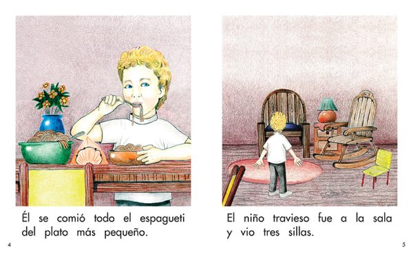 Interior spread #3 for El niño travieso y los tres osos by Elena Castro; Enrique Flores; Eddie Hernandez and Michael Ramirez