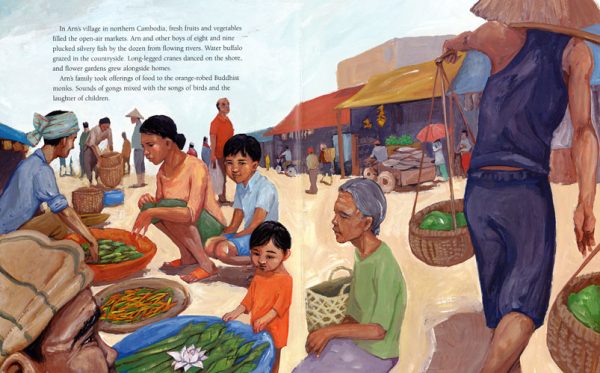 Interior spread #3 for A Song for Cambodia by Michelle Lord and Shino Arihara