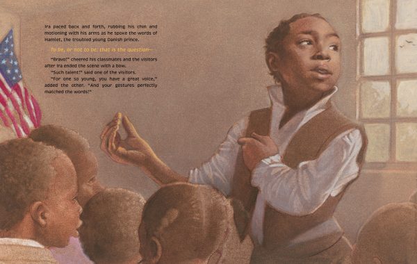 Interior spread #3 for Ira's Shakespeare Dream by Glenda Armand and Floyd Cooper